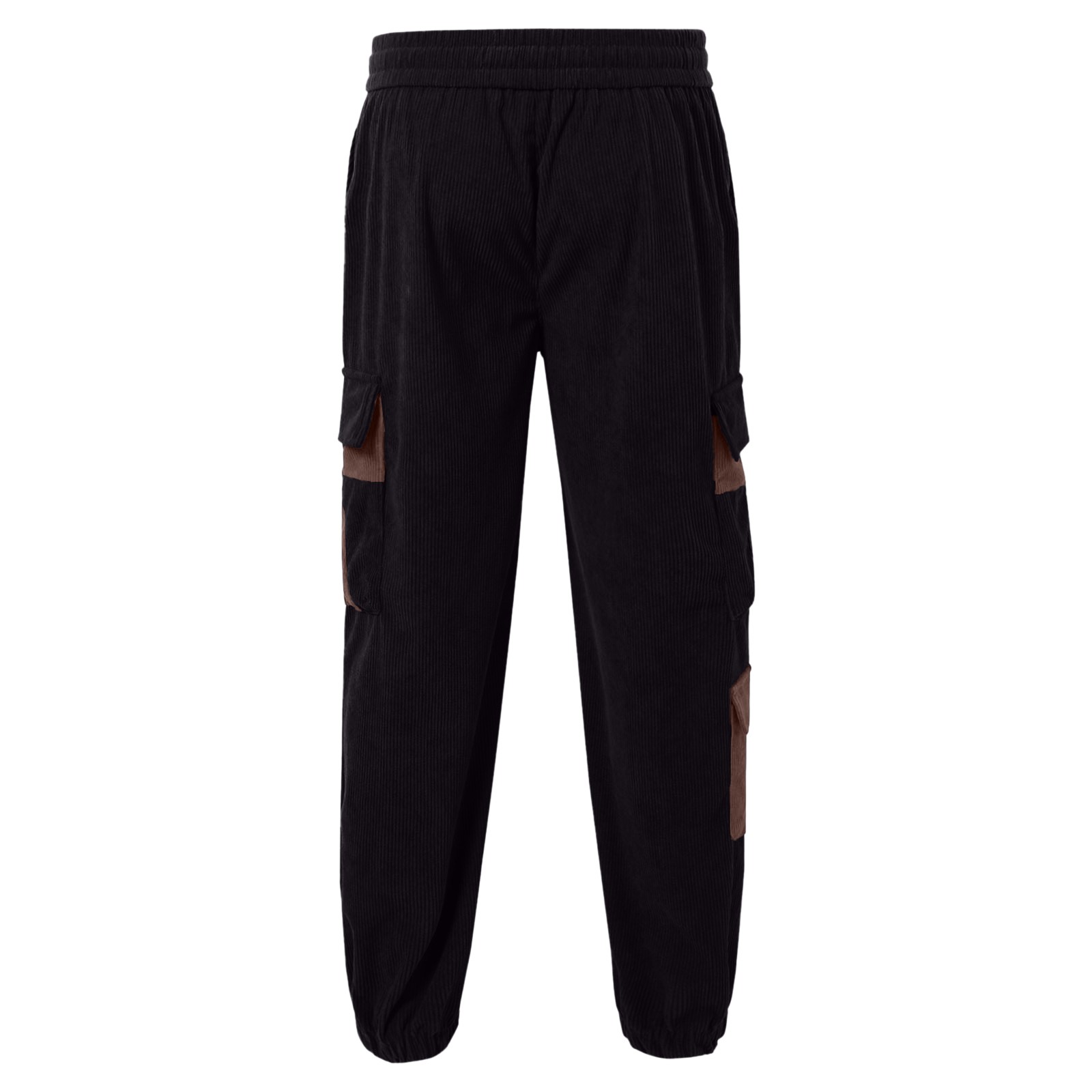 thumbnail image 5 of Pantalones cargo para hombre para exteriores - Estilo jogger de pana - Poliéster, bolsillos utilitarios, tallas S-XXL, 5 of 6